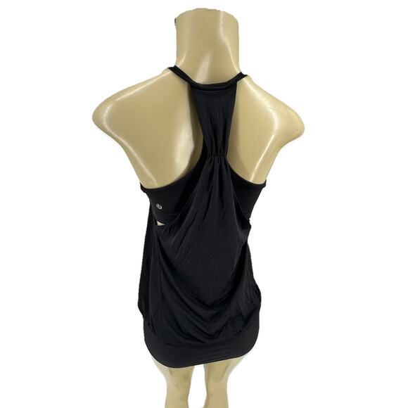 Lululemon Size 4 Women Black No Limits Tank Top W1575S Athletic Active Q11 - Picture 1 of 9